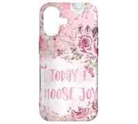 Carcasa para iPhone 17 Pink Watercolor Roses Flower Today I Choose Joy