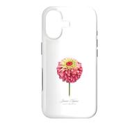 Carcasa para iPhone 17 Pintura Botánica Flor Zinnia Roja y Rosa