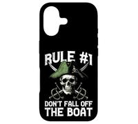 Carcasa para iPhone 17 Pirate Rule 1 Dont Fall Off Boat Humor Divertido Hombres Mujeres Niños