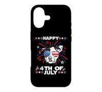 Carcasa para iPhone 17 Pit Bull Dog Patriotic American 4th of July Dogs Lovers