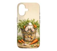 Carcasa para iPhone 17 Plantas Jardinero Botánico Floral Divertido Conejo Kawaii Zanahoria