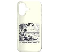 Carcasa para iPhone 17 Playa Oficina WiFi Digital Nomad Laptop