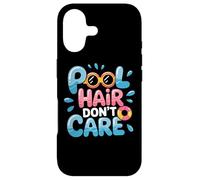 Carcasa para iPhone 17 Pool Hair Don't Care Gafas de Sol Nadar Diversión