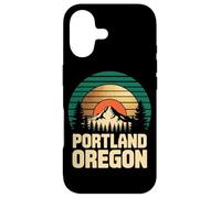 Carcasa para iPhone 17 Portland Oregon Retro Sunset Mountain Travel Design Tees