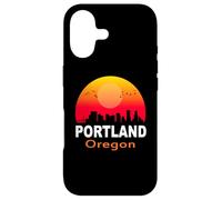 Carcasa para iPhone 17 Portland Oregon Vintage Retro Sunset City State USA