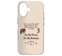 Carcasa para iPhone 17 Póster Antiguo con Texto en inglés Not My Circus, Not My Monkey