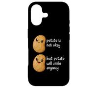 Carcasa para iPhone 17 Potato Is Not Okay Funny Potato Joke Meme Vegetable Potating