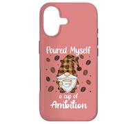 Carcasa para iPhone 17 Poured Myself a Cup of Ambition Mug GNOME Drinking Coffee