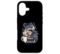 Carcasa para iPhone 17 Powered by Coffee & Existential Dread Funny Tired Design