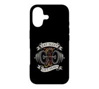 Carcasa para iPhone 17 Powerlifting Eat Sleep Lift Heavy Gym Workout