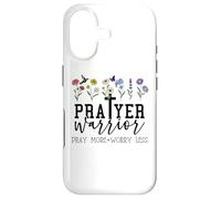 Carcasa para iPhone 17 Prayer Changes Things Sign Pray More Worry Less Jesus Cross