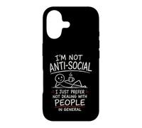 Carcasa para iPhone 17 Prefiero no Tratar con Gente Divertido Anti-Social