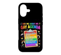 Carcasa para iPhone 17 Pregúntame sobre mi Agenda Gay Orgullo LGBT Divertido