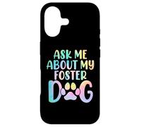 Carcasa para iPhone 17 Pregúntame sobre mi Perro adoptivo Tie Dye Canine Animal Advocate