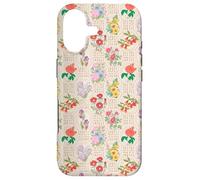 Carcasa para iPhone 17 Preppy Floral on Chinoiserie Trellis en Crema, Bronceado Claro