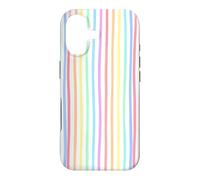 Carcasa para iPhone 17 Preppy Striped Summer Rainbow Stripes