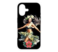 Carcasa para iPhone 17 Pretty Hawaiian Hula Pin-Up Girl Acuarela