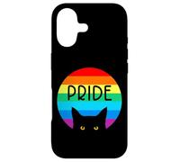 Carcasa para iPhone 17 Pride Rainbow Cat LGBTQ Rainbow Black Cat Graphic