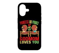 Carcasa para iPhone 17 Princesa Príncipe Dios Mamá Te Ama Negro Baby Shower Género