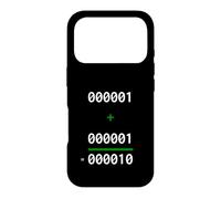 Carcasa para iPhone 17 Pro 1+1=10 Binario Matemáticas Broma Programador Humor