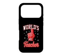 Carcasa para iPhone 17 Pro #1 Teacher World'S Number One Teacher - Gráfico de Dedos de Espuma