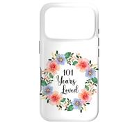 Carcasa para iPhone 17 Pro 101 Years Loved 101th Birthday Floral 101 Years Loved Women