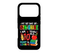 Carcasa para iPhone 17 Pro 1st Day of 5th Grade 10 Years Old First Day of Fifth Grade
