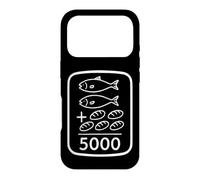 Carcasa para iPhone 17 Pro 2 Peces 5 panes Jesús alimenta 5000 versículos bíblicos Cristianos