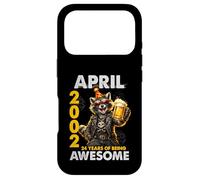 Carcasa para iPhone 17 Pro 24th Birthday Raccoon Beer April 2002 Vintage 24 Years Old