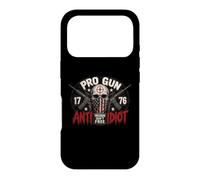 Carcasa para iPhone 17 Pro 2nd Amendment Pro Gun Anti Idiot Shirt Vintage USA Flag