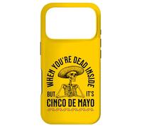 Carcasa para iPhone 17 Pro 5 de Mayo Esqueleto Muerto Dentro Sombrero Cinco México