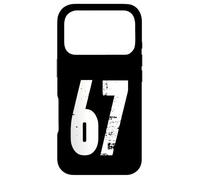 Carcasa para iPhone 17 Pro 67 Diseño gráfico de números atrevidos envejecidos
