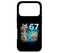 Carcasa para iPhone 17 Pro 67 Meme Coyote Aullando a la Luna Seis Siete
