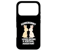 Carcasa para iPhone 17 Pro A Somebunny le Encanta ser un Asistente Virtual Lindo Conejo de Pascua