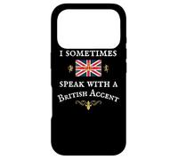 Carcasa para iPhone 17 Pro A Veces Hablo con UN Acento BRITÁNICO, Divertida Bandera BRITÁNICA