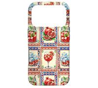 Carcasa para iPhone 17 Pro Acuarela Granada Fruta Patrón Verano Estética