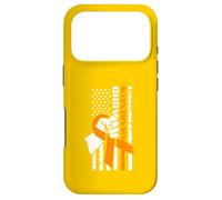 Carcasa para iPhone 17 Pro ADHD Awareness Bandera Americana Cinta Naranja