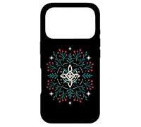 Carcasa para iPhone 17 Pro Adorno Yule Acebo Nudo Brujo y Luna Invernal