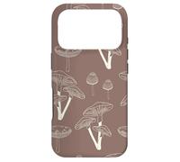 Carcasa para iPhone 17 Pro Aesthetic Cottagecore Vintage Mushroom Garden Brown