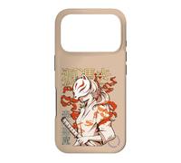 Carcasa para iPhone 17 Pro Aesthetic Japanese Kabuki Kitsune Mask Demon Samurai Girl