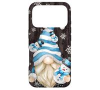 Carcasa para iPhone 17 Pro Aesthetic Snowflake Pattern with Snowman and Winter GNOME