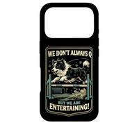 Carcasa para iPhone 17 Pro Agility Dog Joke We Don't Always Q Funny Handler Saying