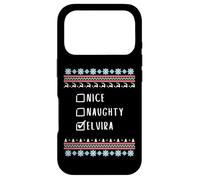 Carcasa para iPhone 17 Pro Agradable Traviesa Navidad Elvira Suéter Feo