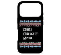 Carcasa para iPhone 17 Pro Agradable Traviesa Navidad Mina Suéter Feo