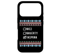 Carcasa para iPhone 17 Pro Agradable Traviesa Navidad Yasmina Suéter Feo