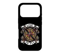 Carcasa para iPhone 17 Pro Airplane Pilot Live To Fly Aviation Compass Art