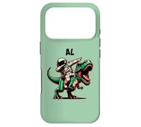 Carcasa para iPhone 17 Pro Al Dabbing Astronauta en un Dinosaurio Dibujos Animados