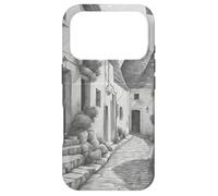 Carcasa para iPhone 17 Pro Alberobello Bari Apulia Italia Viajes Dibujo lápiz Vintage