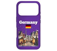 Carcasa para iPhone 17 Pro Alemania Mercado de Navidad Amante Viaje Recuerdo Bandera Alemana