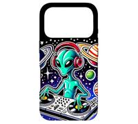 Carcasa para iPhone 17 Pro Alien DJ Funny Cosmic Space Rave EDM Music Festival
